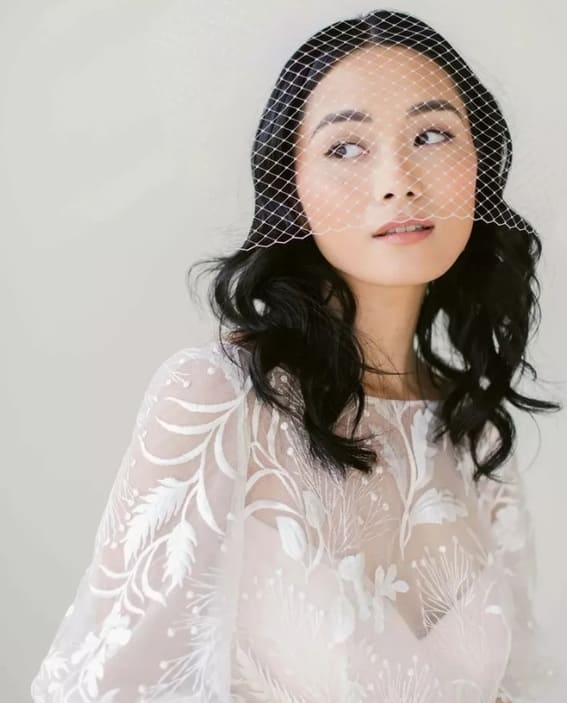 Tessa Kim 18-Inch Bridal Birdcage Veil