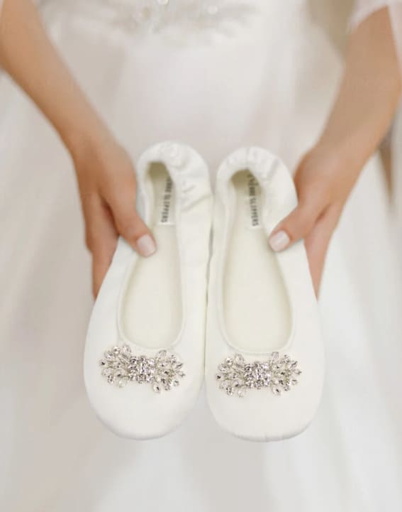 Comfortable Bride Satin Wedding Slippers