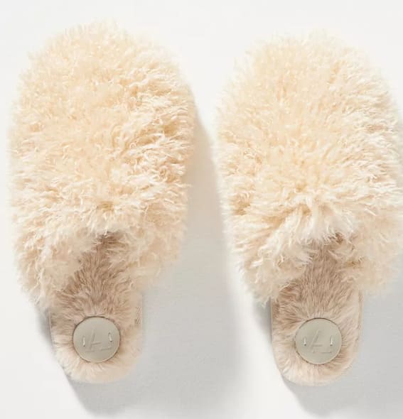 Most Fluffy, Anthropologie Teddy Slide Slippers