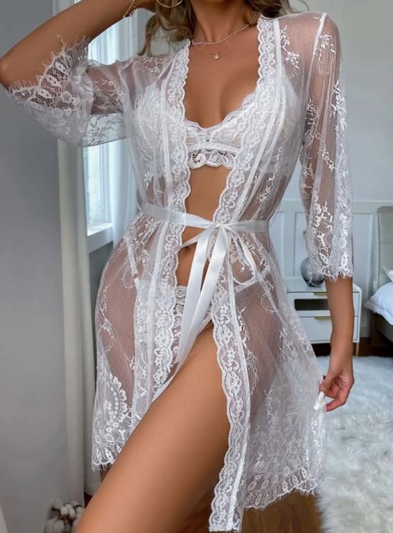 Floral Lace Robe