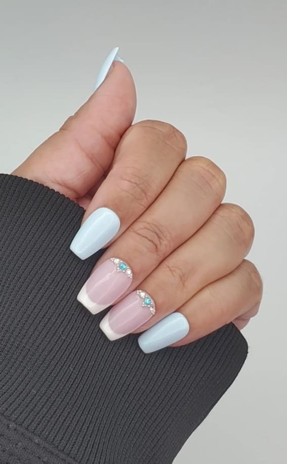 Baby Blue And French Bling