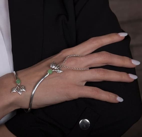 Silver Hand Chain Bracelet