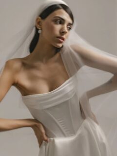 long beautiful corset wedding dress for wedding