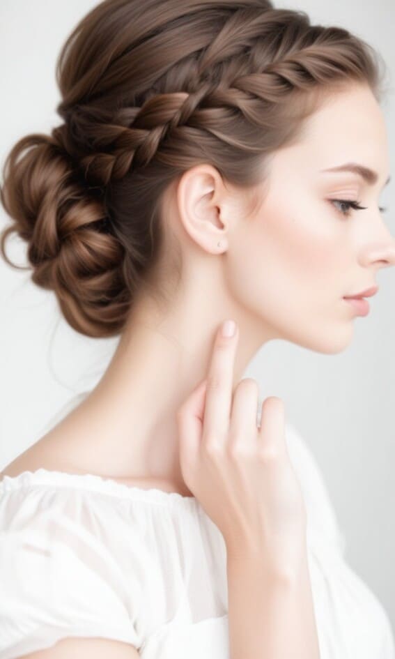 Braided Updo for romantic hairstyle ideas